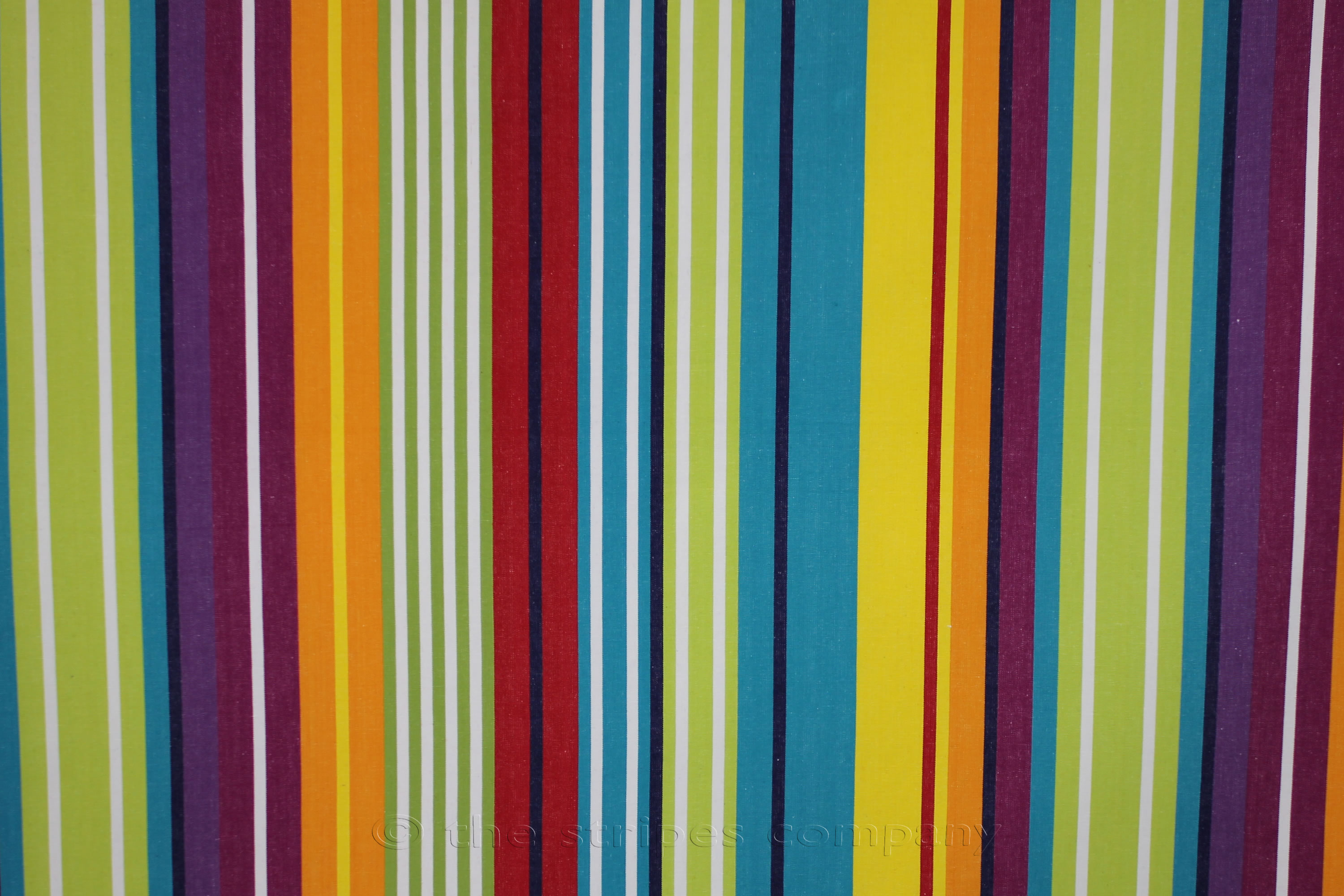 woven cotton vibrant stripe fabric