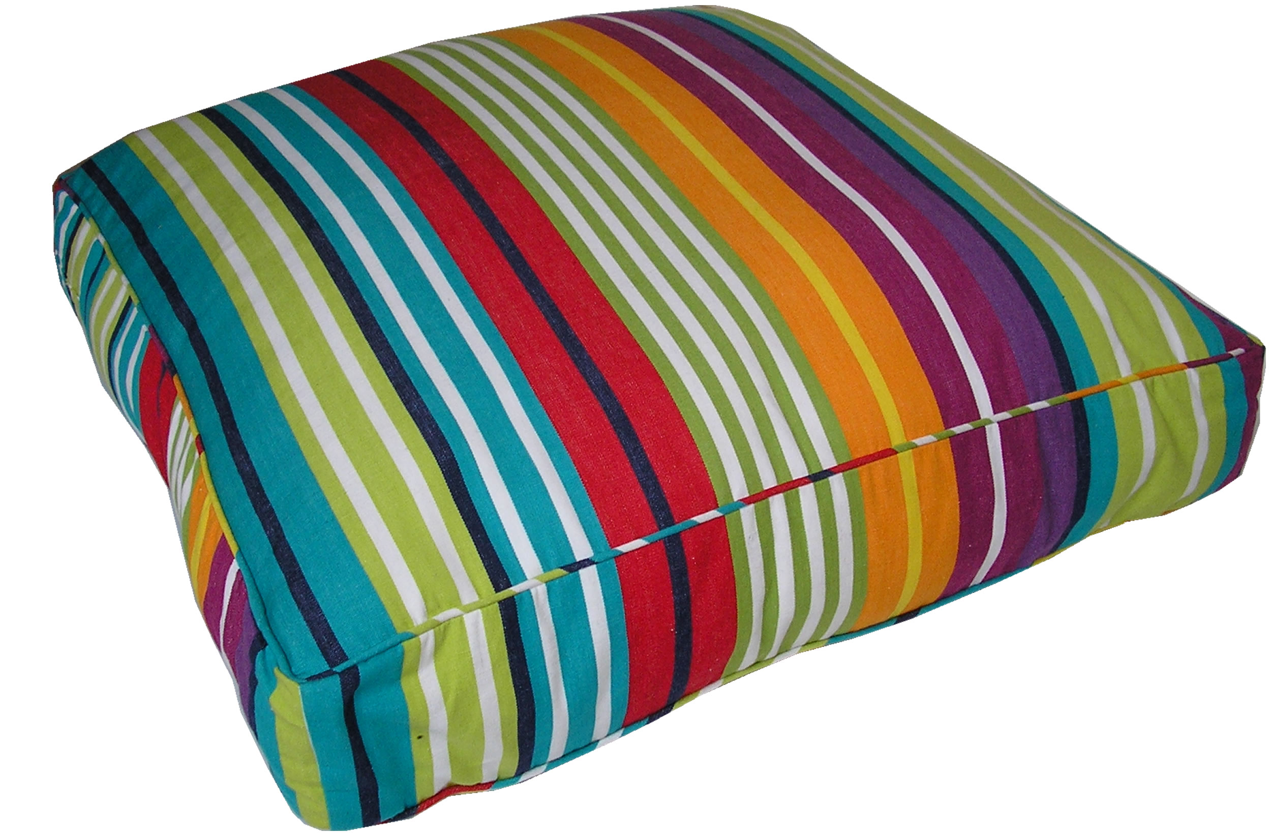 Rainbow Striped Floor Cushions The Stripes Company Uk