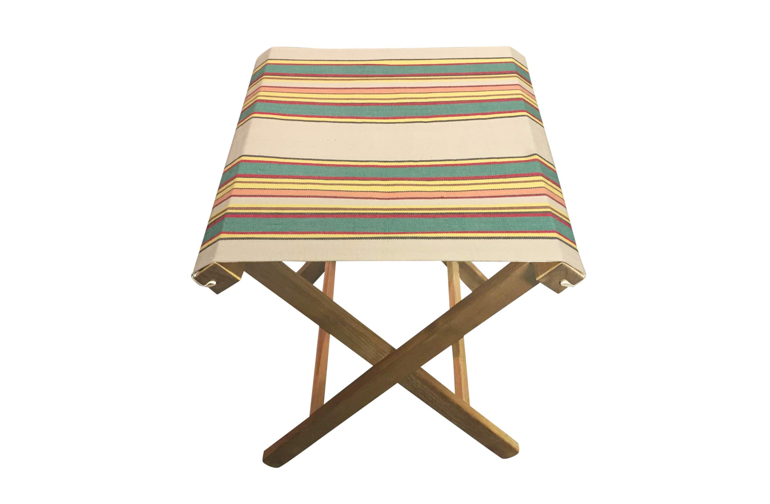 striped folding stools