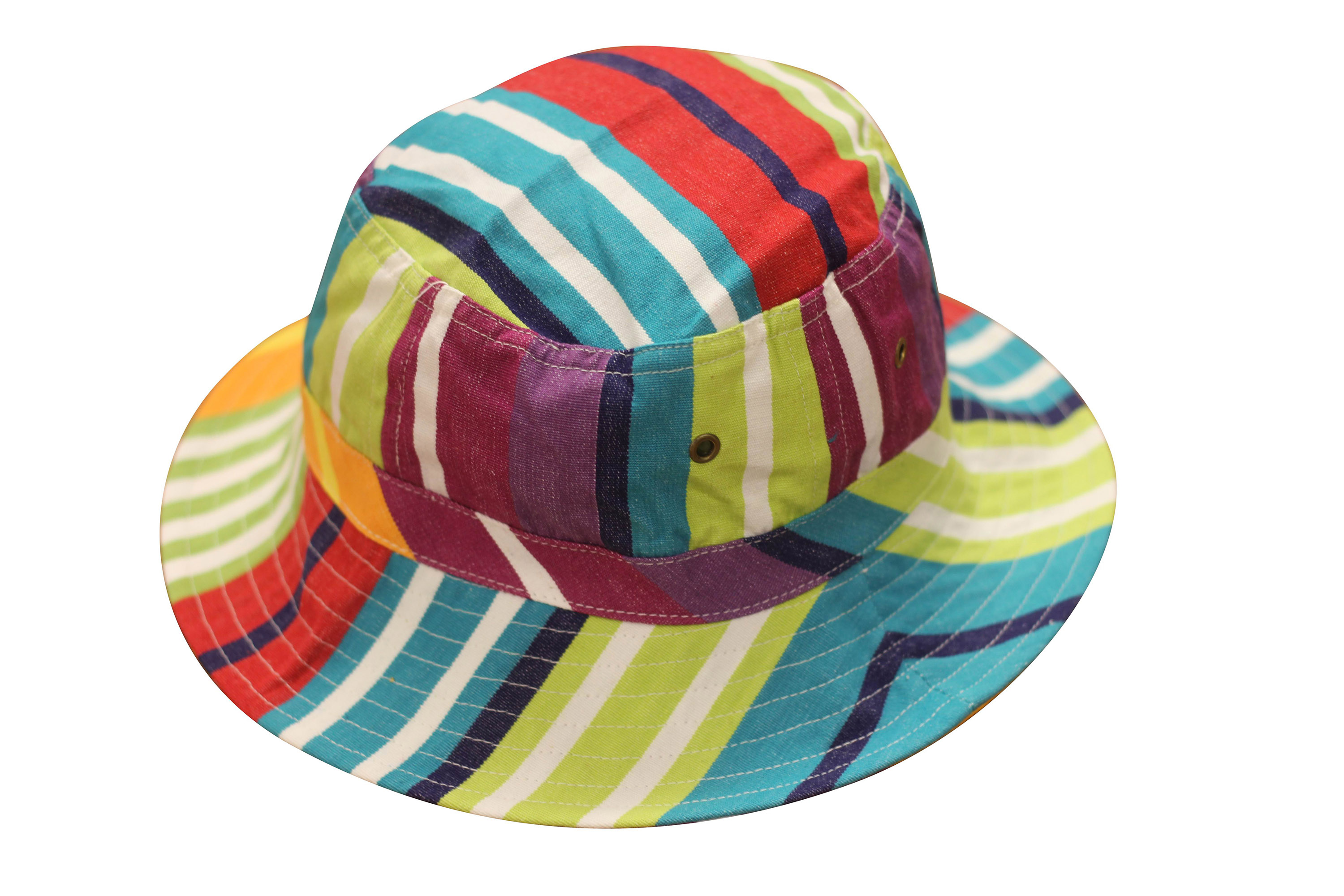 Turquoise Striped Sun Hats | Sun Protection Hat Aerobics Stripes