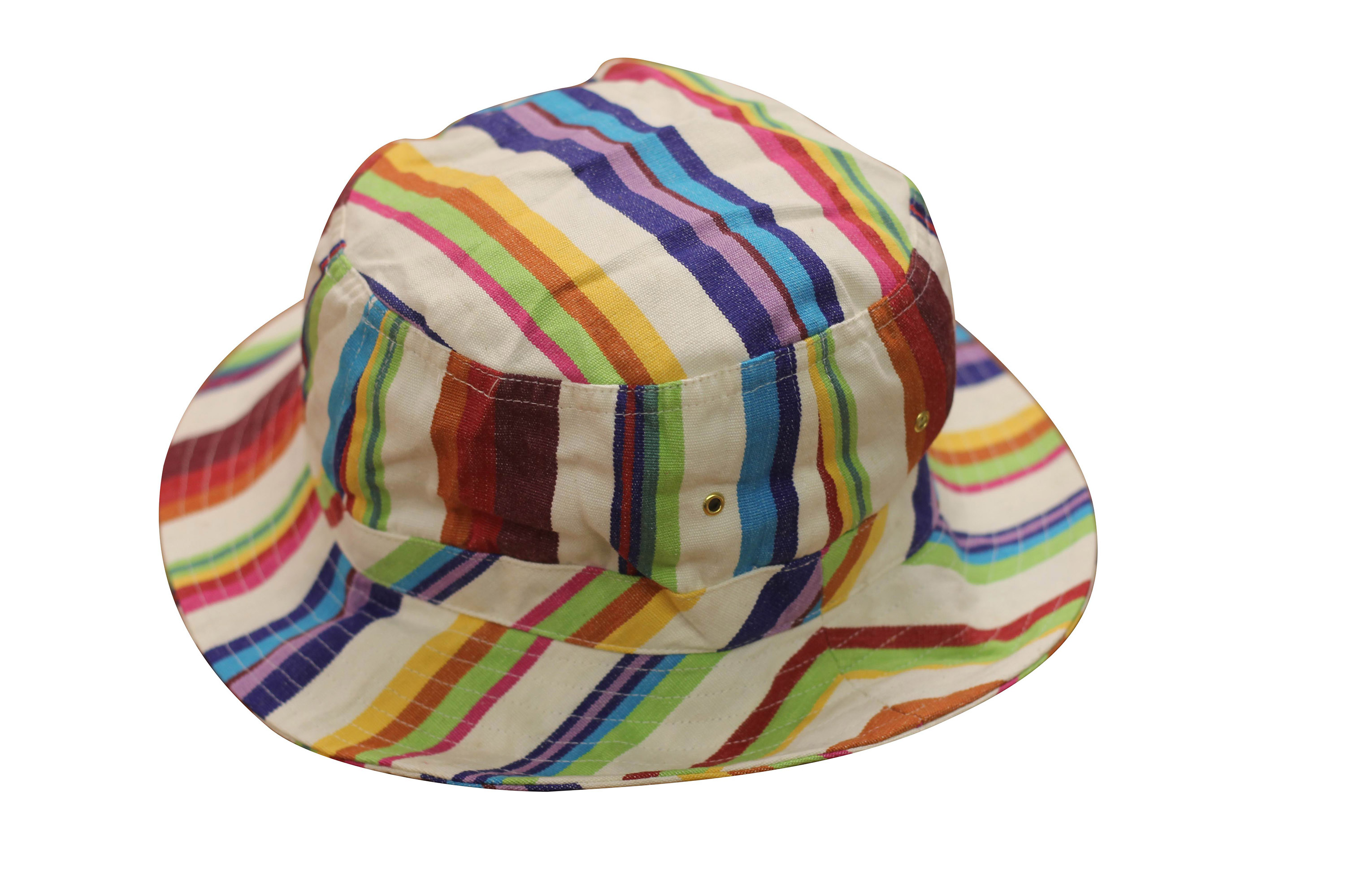 Cream Striped Sun Hats | Bucket Hat Basketball Stripes