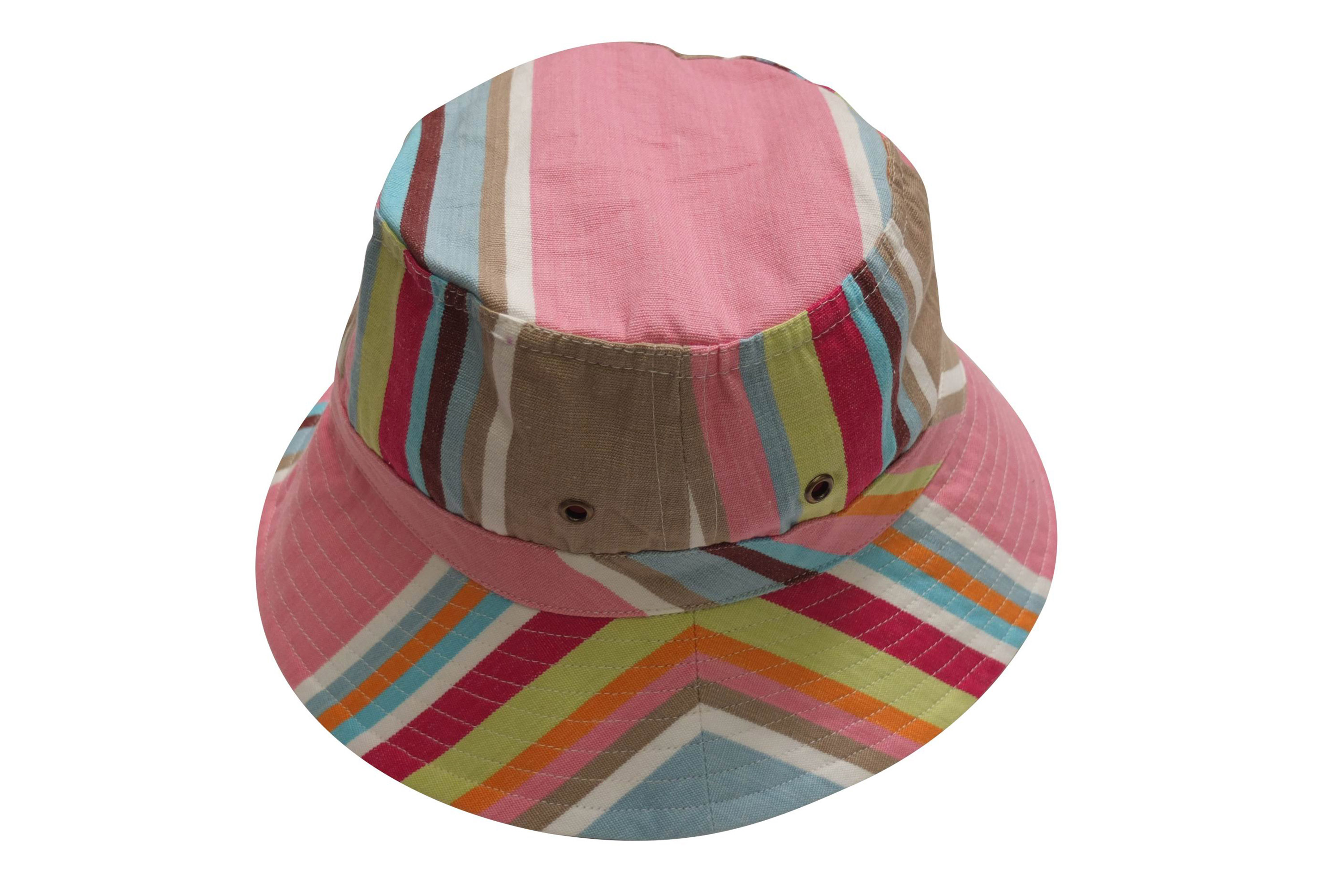 Pink Striped Sun Hats | Sun Protection Hat  Squash Stripes
