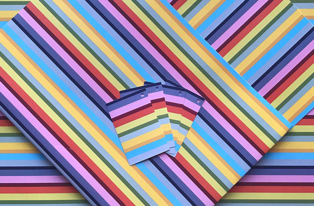 Rainbow Striped Wrapping Paper