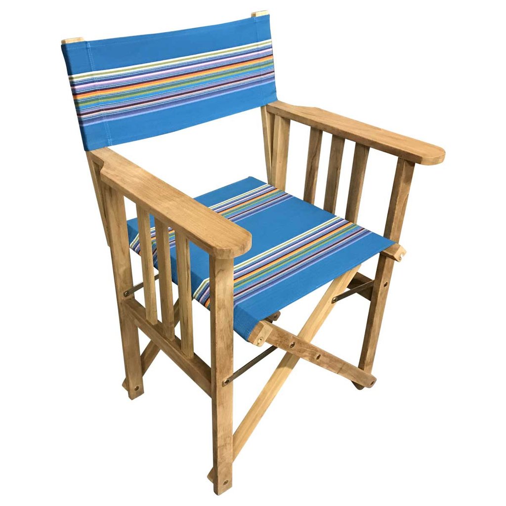 Dark Turquoise Directors Chair - Swimming Stripe
