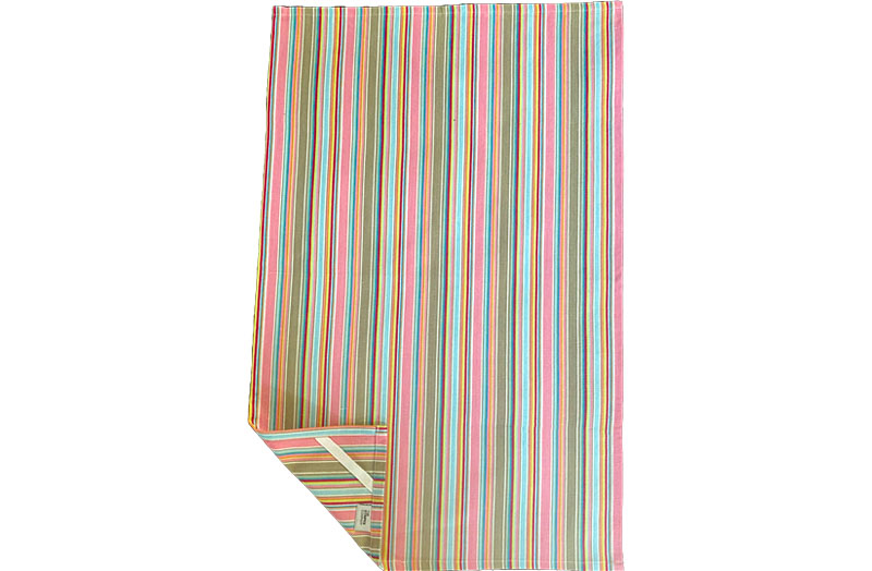 Pink Stripe Tea Towels | Striped Teatowels - Squash Pinstripe  