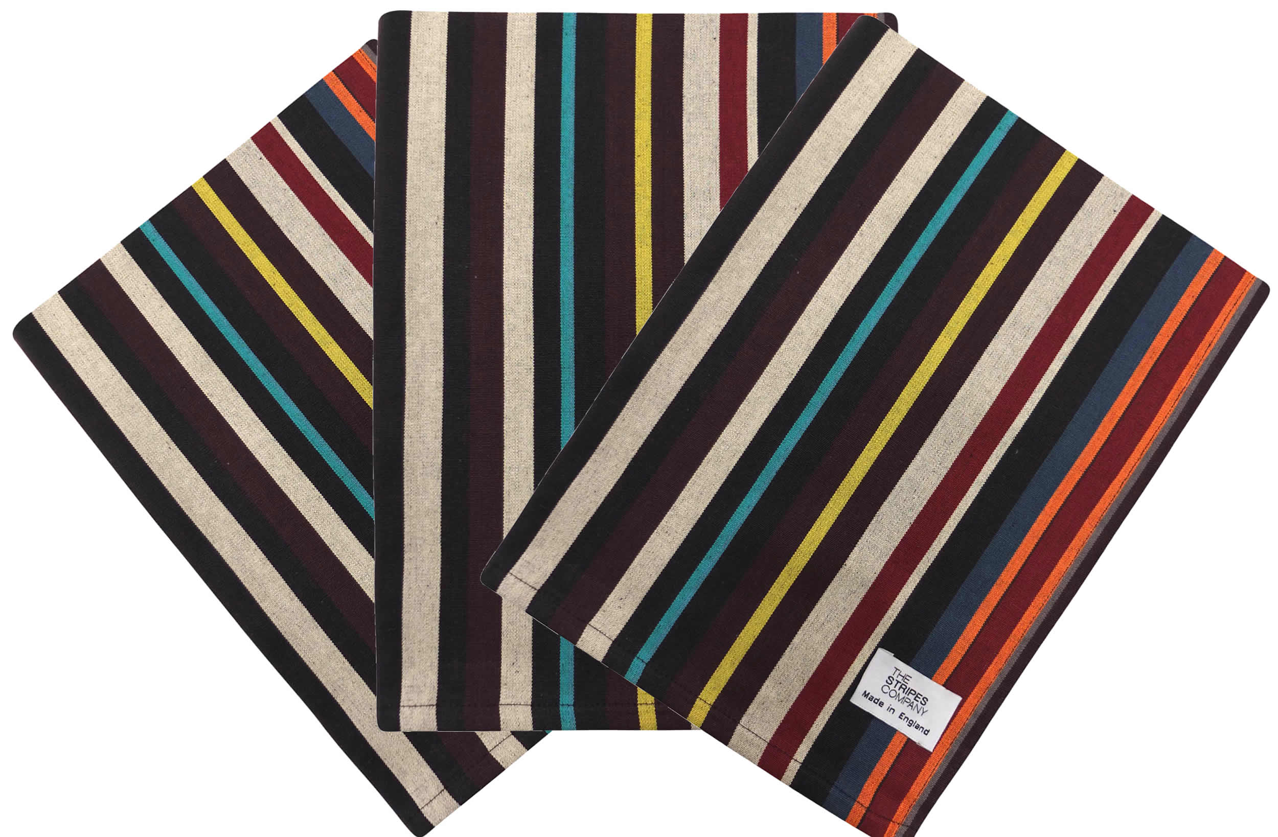 Black Striped Tea Towel Sets | Set of 3 Teatowels