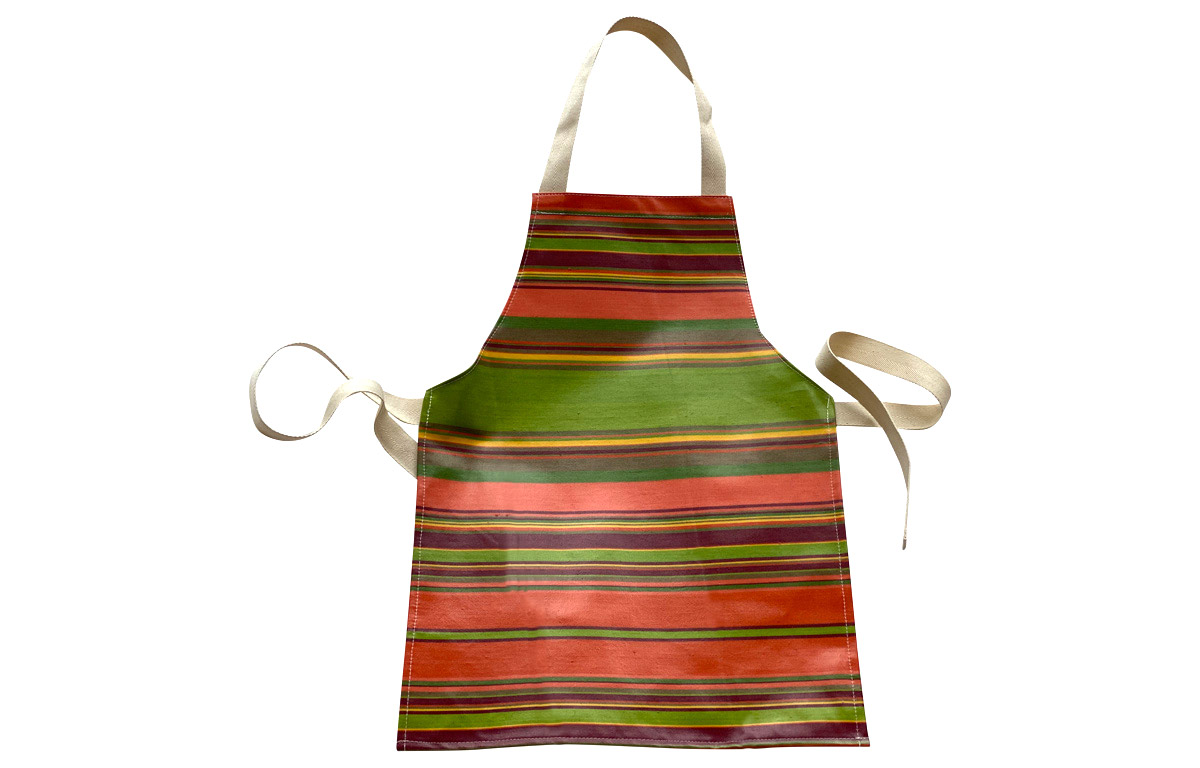 PVC Toddlers Aprons coral, bright green, terracotta 