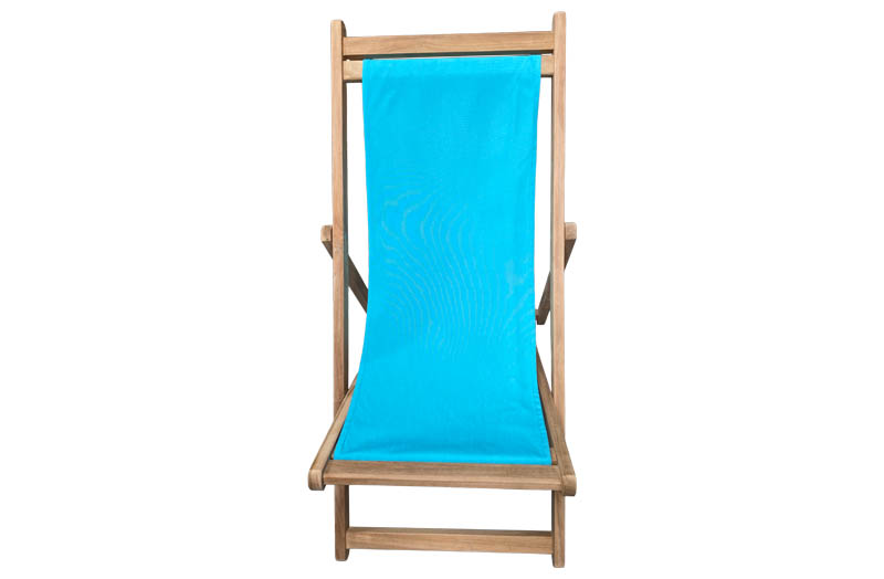 Turquoise Teak Deckchairs with water resistant slings | The Stripes ...