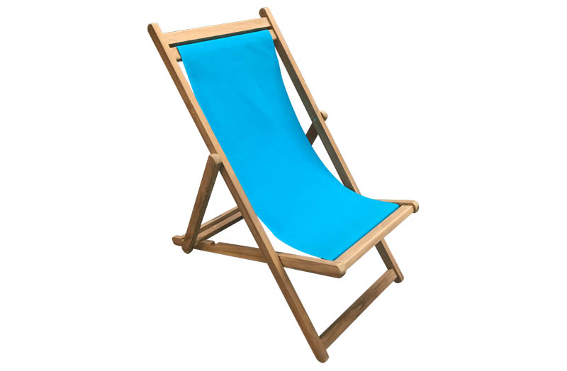 Turquoise- Premium Deck Chairs - Traditional Folding Wooden Deckchairs